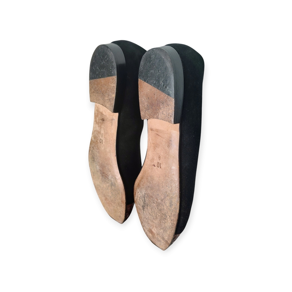 Cole Haan Black and Brown Flats with Suede Finish - Picture 6 of 9